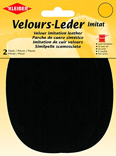 Kleiber + Co.GmbH Velour-Leder-Imitat klein, Kunstleder, Schwarz, ca. 13 cm x 10 cm Kleiber + Co.GmbH Velour-Leder-Imitat klein, Kunstleder, Schwarz, ca. 13 cm x 10 cm von Kleiber