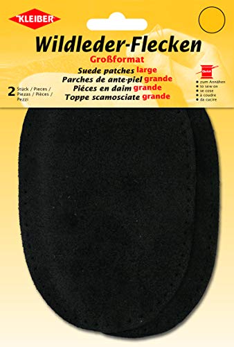 Kleiber + Co.GmbH Wildlederflecken Gross, Wildleder Leder, schwarz, 16x10 cm, 2 Kleiber + Co.GmbH Wildlederflecken Gross, Wildleder Leder, schwarz, 16x10 cm, 2 von Kleiber