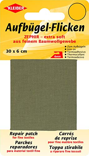 Kleiber + Co.GmbH Aufbügel-Flicken Zephir Aufbügelflicken, Baumwolle, Hellbraun, 30 x 6 x 0.3 cm von Kleiber