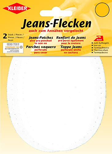 Kleiber + Co.GmbH Jeans-Bügelflecken oval, ca. 13 cm x 10 cm von Kleiber