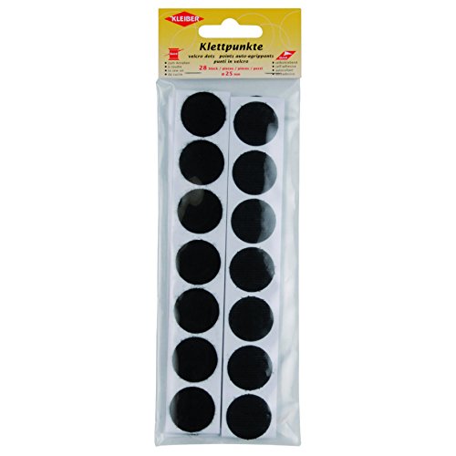 Kleiber 819-03 Klettpunkte selbstklebend, schwarz, 25 mm Breite , 28 Stück Kleiber 819-03 Klettpunkte selbstklebend, schwarz, 25 mm Breite , 28 Stück von Kleiber