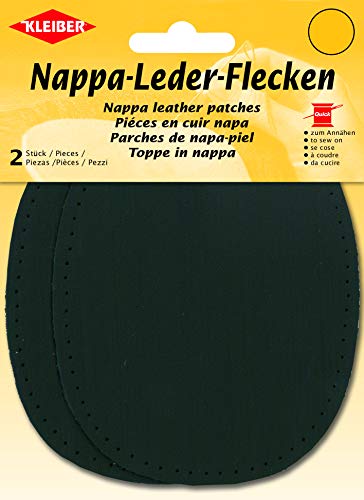 Kleiber 850-04 Ellbogen- und Knieflicken aus Nappaleder zum Aufnähen, schwarz, 2-er Set von Kleiber