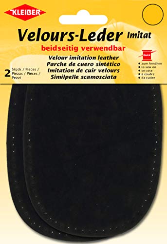 Kleiber 89707 Velours-Leder Imitat, Polyester, khaki, ca. 15 cm x 10 cm von Kleiber
