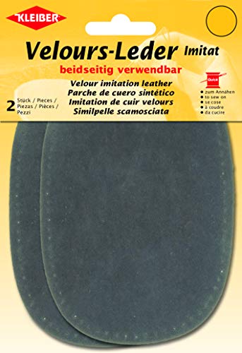Kleiber 89710 Velours-Leder Imitat, Polyester, dunkelgrau, ca. 15 cm x 10 cm von Kleiber