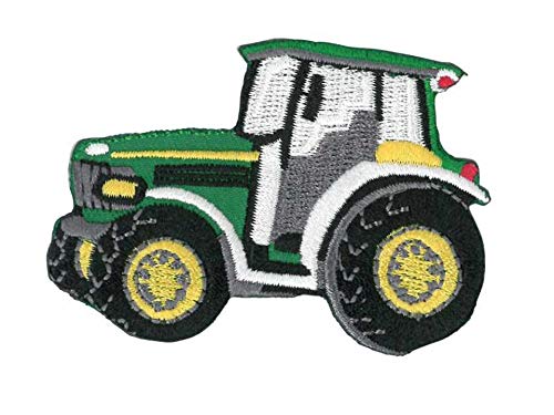 Kleiber Bügelbild Patch Applikation zum Aufbügeln Traktor Trecker grün 7,0 x 5,0 cm von Kleiber