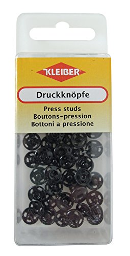 Kleiber Druckknöpfe, Messing, schwarz, 0.8 x 0.8 x 0.3 cm von Kleiber