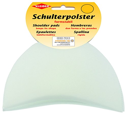 Kleiber KH 10 Haken-und Flauschband Schulterpolster Halbmond, 50% Polyamid, Weiß, 9 x 13 x 5,5 cm Kleiber KH 10 Haken-und Flauschband Schulterpolster Halbmond, 50% Polyamid, Weiß, 9 x 13 x 5,5 cm von Kleiber