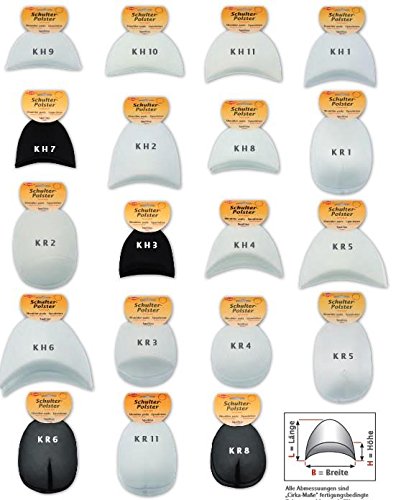 Kleiber KH 3 Haken-und Flauschband Schulterpolster Halbmond, 50% Polyamid, Weiß, 10 x 11 x 3,5 cm Kleiber KH 3 Haken-und Flauschband Schulterpolster Halbmond, 50% Polyamid, Weiß, 10 x 11 x 3,5 cm von Kleiber