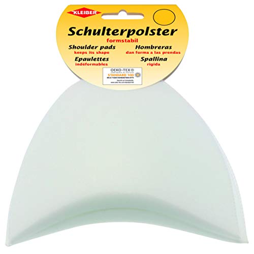 Kleiber KH 5 Haken-und Flauschband Schulterpolster Halbmond, 50% Polyamid, Weiß, 11 x 13 x 6,5 cm Kleiber KH 5 Haken-und Flauschband Schulterpolster Halbmond, 50% Polyamid, Weiß, 11 x 13 x 6,5 cm von Kleiber
