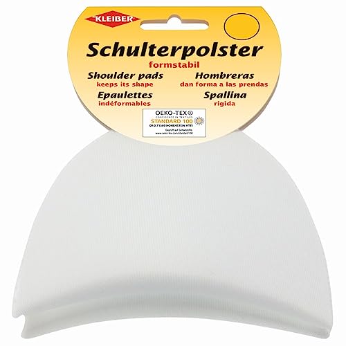Kleiber KH 8 Haken-und Flauschband Schulterpolster Halbmond, 50% Polyamid, Weiß, 9,5 x 11,5 x 4,5 cm Kleiber KH 8 Haken-und Flauschband Schulterpolster Halbmond, 50% Polyamid, Weiß, 9,5 x 11,5 x 4,5 cm von Kleiber