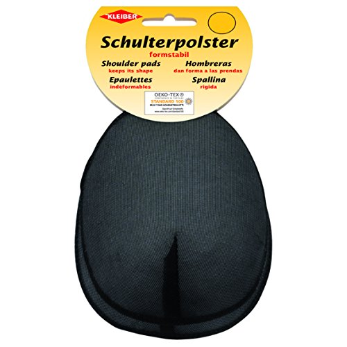 Kleiber KR 8 Haken-und Flauschband Schulterpolster Raglan, 50% Polyamid, Schwarz, 13,5 x 11 x 3 cm von Kleiber