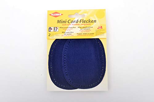Kleiber + Co.GmbH Fein-Cord-Flecken Mini, ca 11 cm x 8,5 cm, Blau von Kleiber