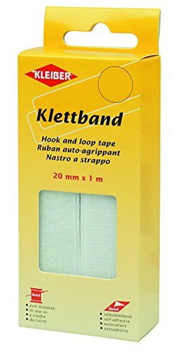 Kleiber Klettband, 100% Polyester, weiß, 100 x 2 x 0,1 cm von Kleiber