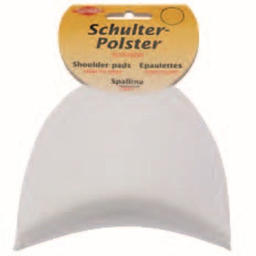 Kleiber Schulterpolster mit Haken-/Flauschband Halbmond Weiss, schwarz, ÖKO-TEX Siegel KH 1, Farbe:weiß von Kleiber