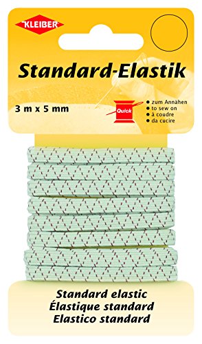 Kleiber Standard-Elastik/Standart Gummiband, 65% Polyester, weiß, 300 x 0,5 x 0,05 cm von Kleiber