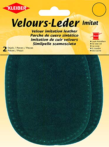 Kleiber Velour-Leder Flicken wasserblau, 5 x 10 cm von Kleiber