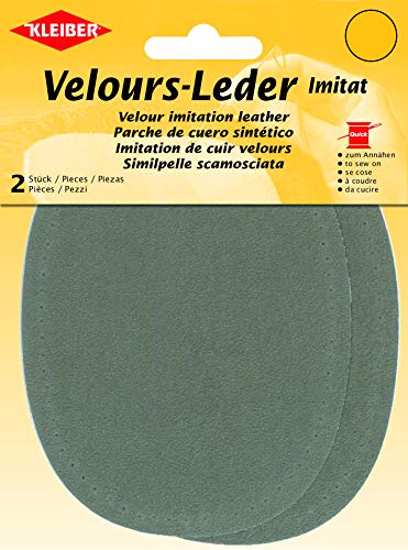 Kleiber Velour-Leder Imitat, Taube, 13 cm x 10 cm von Kleiber