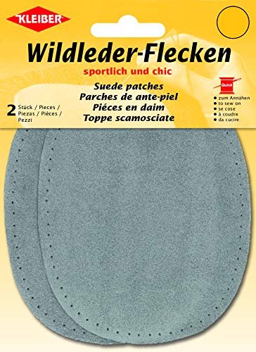 Kleiber 12 x 10 cm Ovale Flicken aus Velours-Leder, 1 Paar, grau Kleiber 12 x 10 cm Ovale Flicken aus Velours-Leder, 1 Paar, grau von Kleiber
