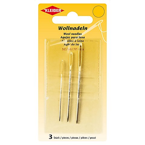 Kleiber Wollnadeln, Größe: 5,2–7 cm, Inhalt: 3 Stück Kleiber Wollnadeln, Größe: 5,2–7 cm, Inhalt: 3 Stück von Kleiber