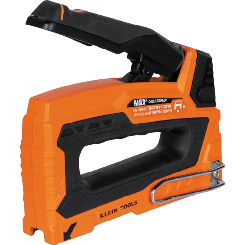 Klein Tools 45001 Heavy Duty Heftpistole, Losekabel-Hefter für Sprach- und Datenkabel, passend für 13/64 Zoll bis 19/32 Zoll isolierte Heftklammern Klein Tools 45001 Heavy Duty Heftpistole, Losekabel-Hefter für Sprach- und Datenkabel, passend für 13/64 Zoll bis 19/32 Zoll isolierte Heftklammern von Klein Tools