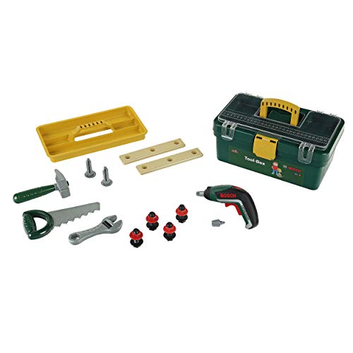 Theo Klein 8609 Bosch Werkzeugbox|Mit batteriebetriebenem Akkuschrauber Ixolino|Inkl. zahlreichem Zubehör wie Hammer, Säge, Rollgabelschlüssel|Maße: 32cmx20,5cmx15cm|Spielzeug für Kinder ab 3 Jahren Theo Klein 8609 Bosch Werkzeugbox|Mit batteriebetriebenem Akkuschrauber Ixolino|Inkl. zahlreichem Zubehör wie Hammer, Säge, Rollgabelschlüssel|Maße: 32cmx20,5cmx15cm|Spielzeug für Kinder ab 3 Jahren von Theo Klein
