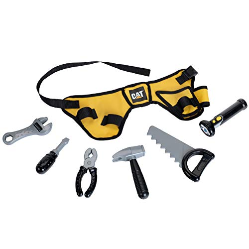 Theo Klein 3222 Caterpillar Werkzeuggürtel | Mit robustem Werkzeug wie Hammer, Zange u.v.m. | Batteriebetriebene Taschenlampe | Maße: 76 cm x 24 cm x 4,5 cm | Spielzeug für Kinder ab 3 Jahren Theo Klein 3222 Caterpillar Werkzeuggürtel | Mit robustem Werkzeug wie Hammer, Zange u.v.m. | Batteriebetriebene Taschenlampe | Maße: 76 cm x 24 cm x 4,5 cm | Spielzeug für Kinder ab 3 Jahren von Theo Klein