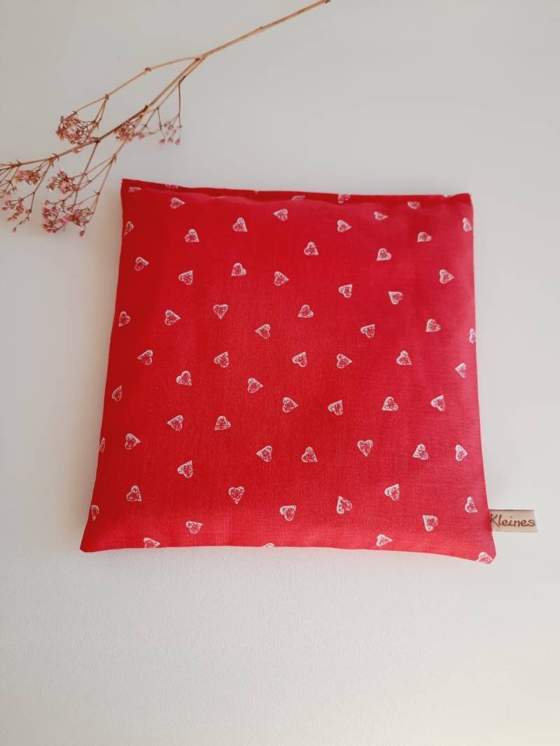 Körnerkissen, Wärmekissen , Kirschkerne 20 X cm " Herzen von KleinesAtelier