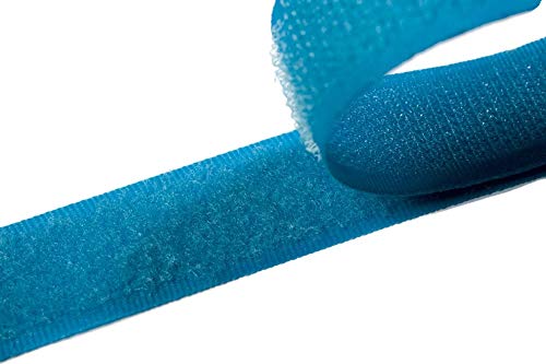 Klettband zum Nähen Mittelblau (23), 4 Meter, 20mm breit Flausch & Haken von Klettband zum aufnähen