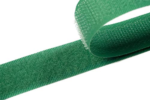 Klettband zum Nähen grün (30), 4 Meter, 20mm breit Flausch & Haken von Klettband zum aufnähen