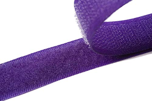 Klettband zum Nähen lila (14), 4 Meter, 20mm breit Flausch & Haken von Klettband zum aufnähen