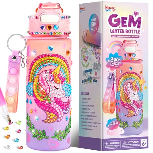 Klever Kits Wasserflaschen zum Bastelset mit für Kinder,Geschenk für Mädchen 6-12 Jahre,DIY Trinkflasche Wasserflasche Einhorn Basteln,Kreativ Bastelset Diamond Painting Geburtstag Geschenk Klever Kits Wasserflaschen zum Bastelset mit für Kinder,Geschenk für Mädchen 6-12 Jahre,DIY Trinkflasche Wasserflasche Einhorn Basteln,Kreativ Bastelset Diamond Painting Geburtstag Geschenk von Klever Kits
