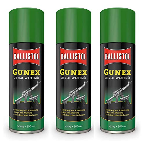 Klever Ballistol GUNEX Sepazial Waffenöl Spray Schmier-Kriech-Reinigungs-Öl, 3 x 200 ml Klever Ballistol GUNEX Sepazial Waffenöl Spray Schmier-Kriech-Reinigungs-Öl, 3 x 200 ml von Homry