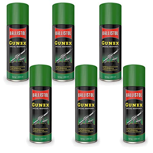 Klever Ballistol GUNEX Sepazial Waffenöl Spray Schmier-Kriech-Reinigungs-Öl, 6 x 200 ml Klever Ballistol GUNEX Sepazial Waffenöl Spray Schmier-Kriech-Reinigungs-Öl, 6 x 200 ml von Klever