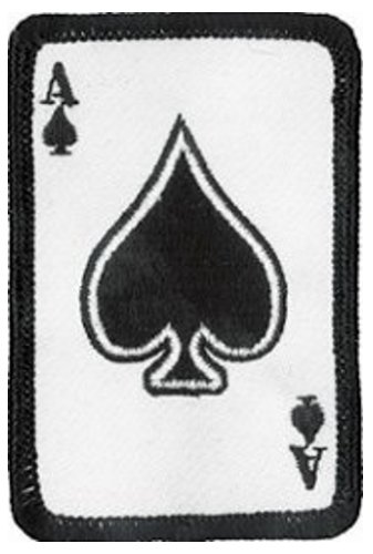 Ace of Spades bestickter Aufnäher ca. 4,5cmx7cm von Klicnow