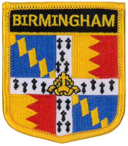 Birmingham (Shield) Embroidered Patch 6cm X 7cm (2 1/2 by Klicnow von Klicnow