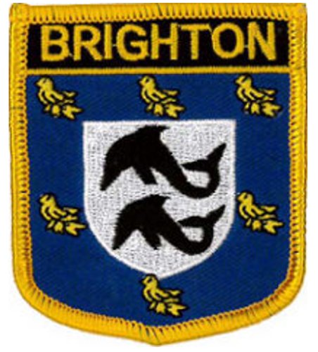 Brighton (Shield) Embroidered Patch 6cm X 7cm (2 1/2 X 2 3/4) by Klicnow von Klicnow