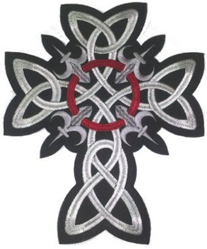 Celtic Cross (Large Embroidered) Back Patch 25CM X 30CM (9 1/2 X 12) by Another Quality product from Klicnow von Klicnow