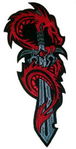 Dragon Sword Patch Gestickte zurück . 30cm x 12cm Dragon Sword Patch Gestickte zurück . 30cm x 12cm von Klicnow