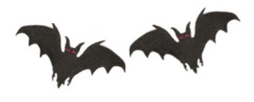 Fledermaus-Aufnäher, 7 x 4 cm, 2 Stück von Klicnow