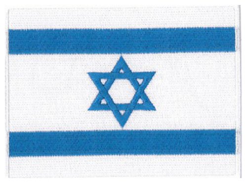 Israel Flagge gestickter Aufnäher 13cm x 10cm von Klicnow