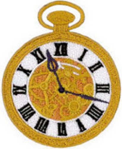 Aufnäher Ticktock Uhr, 7 cm x 5,5 cm von Klicnow
