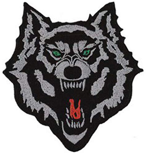 Wolf gestickte Rückenaufnäher 23cm x 26cm Wolf gestickte Rückenaufnäher 23cm x 26cm von Homry