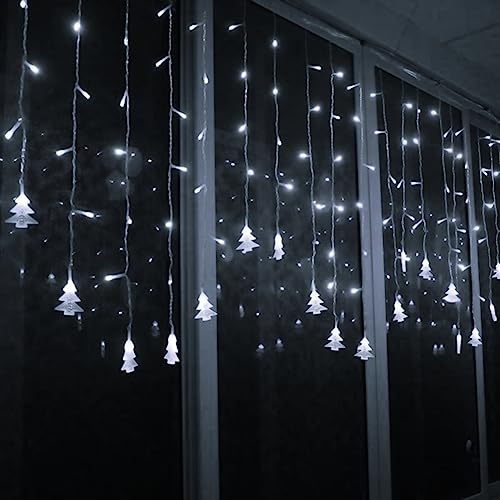 Klighten LED Lichterkette, Weihnachtsbeleuchtung, 96er LED Lichtervorhang Lang Weihnachtsbaum LED String Licht, Innen/Außen Weihnachtsdeko Deko Christmas 3.5 x 0.65 m, Kaltes Weiß von Klighten