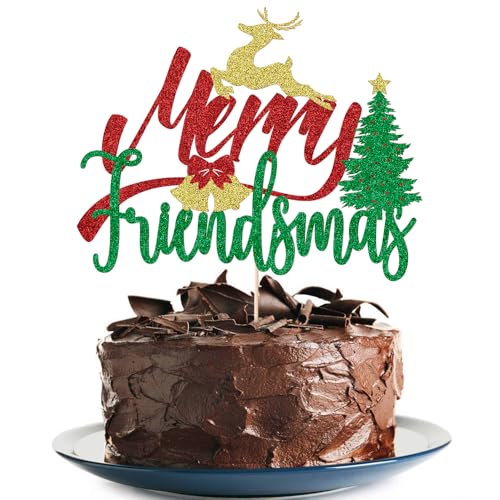 Glitzernde Weihnachts-Kuchendekoration, Weihnachtsdekoration, Weihnachtsdekoration, Rot von Klionjor