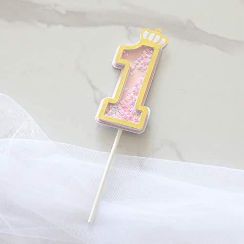 Tortenaufsatz zum 1. Geburtstag, 1. Hochzeitstag, Partyzubehör (Rosa 1) von Klionjor