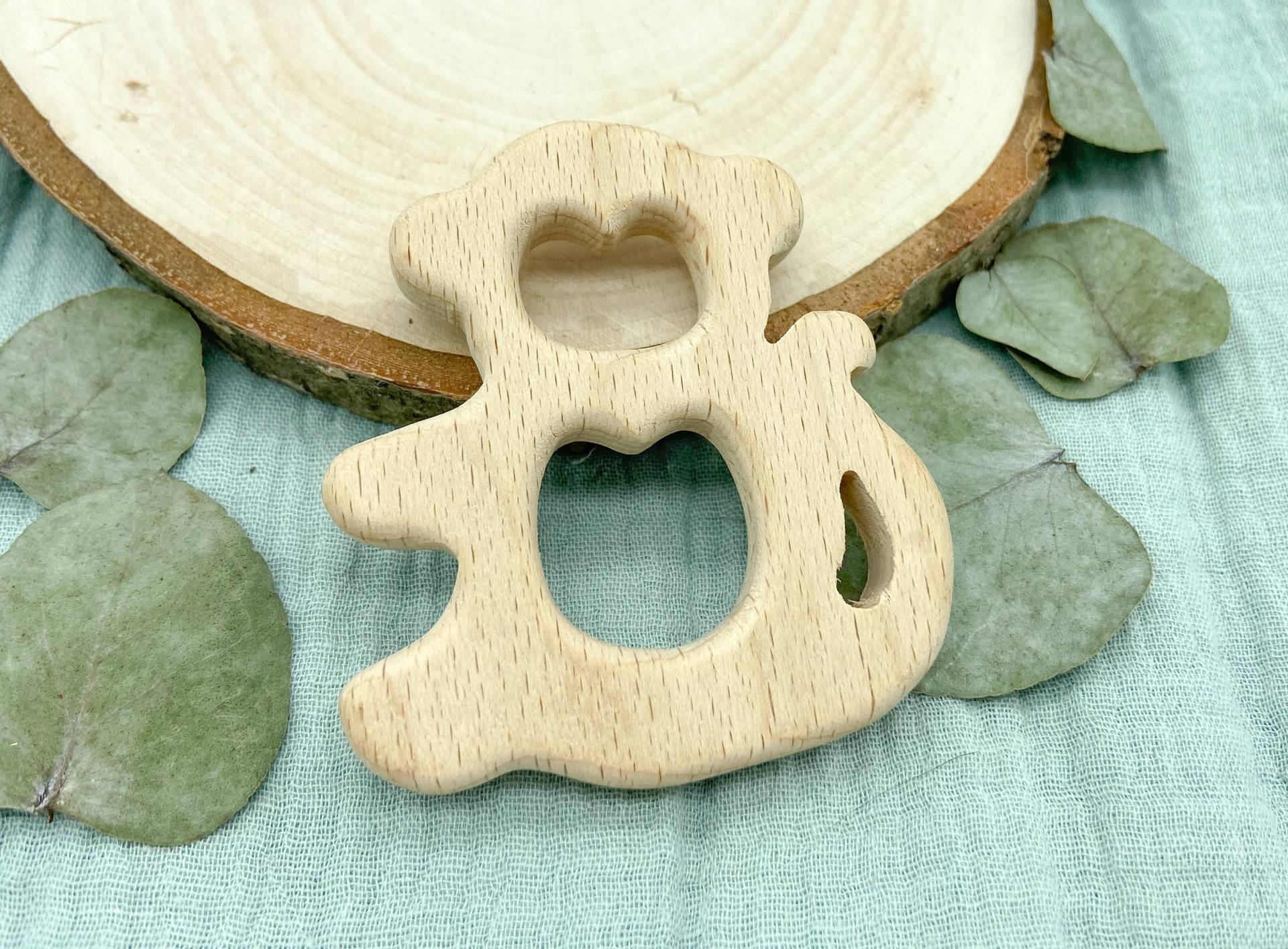 Beißring Natur Holz Affe Beißring Natur Holz Affe von Klitzebunt