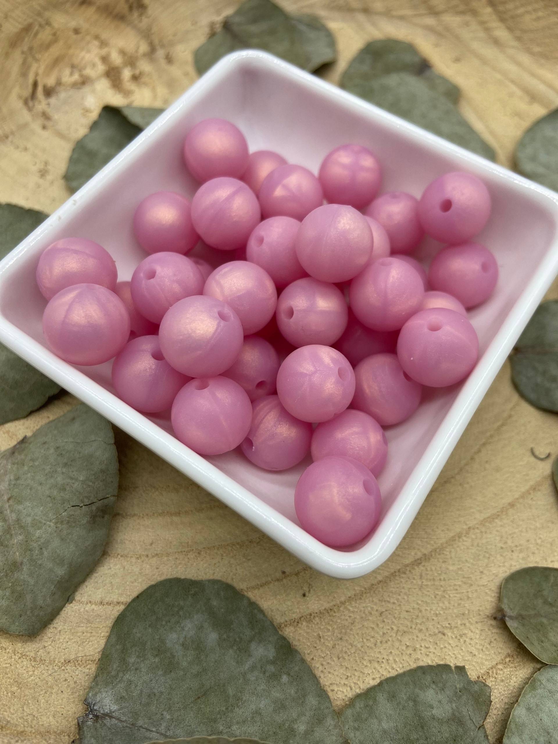 Silikonperle Perlgold Rosa 12mm, 15mm Silikonperle Perlgold Rosa 12mm, 15mm von Klitzebunt