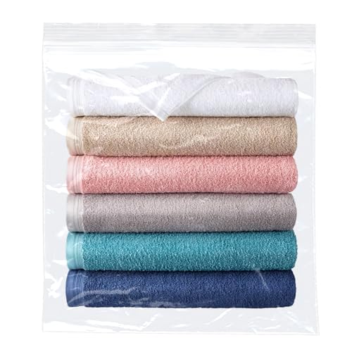 Klmnop Extra große Aufbewahrungsbeutel mit Reißverschluss, 61 x 61 cm, große Plastiktasche für Kleidung, Reisen, Umzug, 4,72 mm, extra dick, 20 Stück von Klmnop