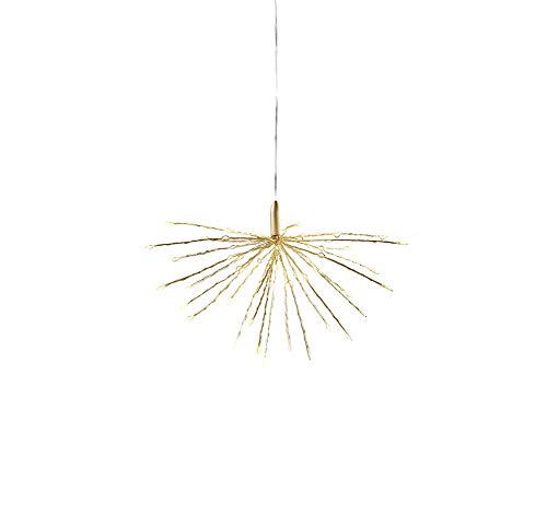 Hochwertiger LED Stern mit Flash-Effekt - Indoor & Outdoor - 3D Dekostern/Weihnachtsstern mit Belauchtung - Hängestern Weihnachten (Gold, ⌀ 30 cm (60 LEDs)) von Klocke Dekorationsbedarf