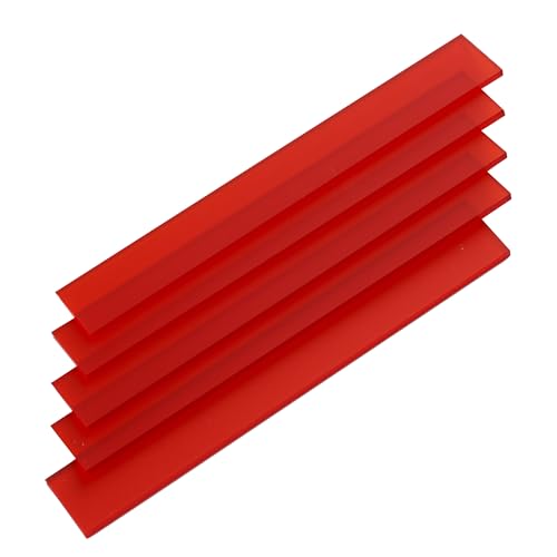 Klötzchenmamm Acrylklötzchen, satiniert, fluoreszierend, glänzend schwarz (Acrylklötzchen satiniert ROT) von Klötzchenmann